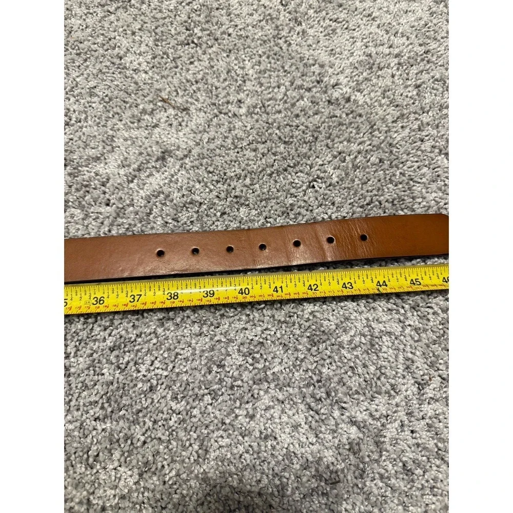 Tommy hilfiger Men's STITCHED Classic Dress Casual Brown Leather Belt size 38-43
